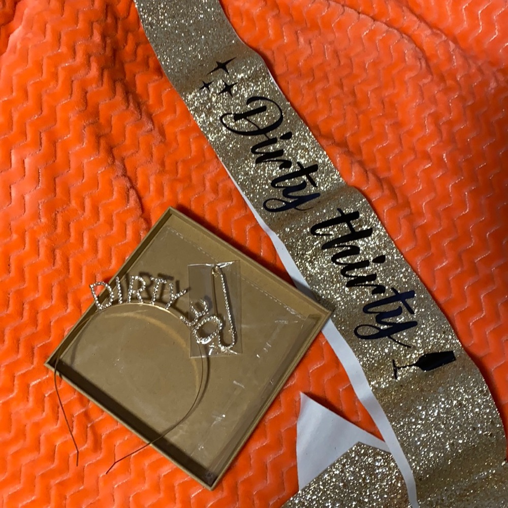 30 sash and headband